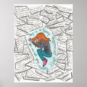 Poster Gardez (inquiétude) 18x24 de persistance