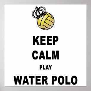 Poster Gardez l'affiche calme de polo d'eau de jeu -