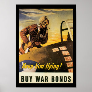 Poster Gardez-Le À Voler Pendant La Seconde Guerre Mondia