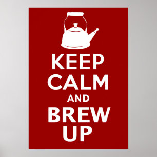 Poster Gardez le Brew calme vers le haut de l'affiche