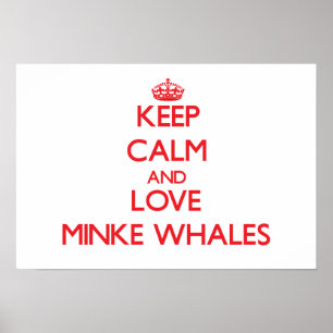Poster Gardez le calme et aimez les petites baleines