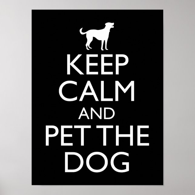 Poster Gardez Le Calme Et Animez Le Chien (Devant)