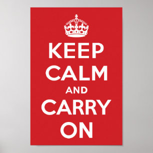 Poster Gardez le calme et continuez