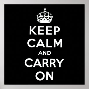 Poster Gardez le calme et continuez