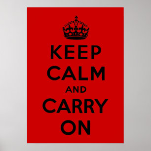 Poster Gardez le calme et continuez