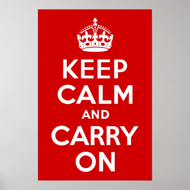 Poster Gardez le calme et continuez (Devant)