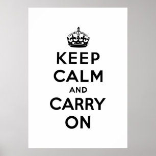 Poster gardez le calme et continuez l'original
