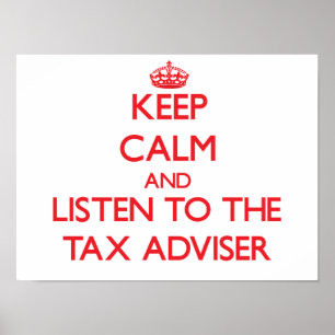 Poster Gardez le calme et écoutez le conseiller en