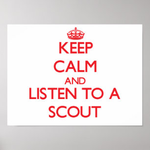 Poster Gardez le calme et écoutez un scout