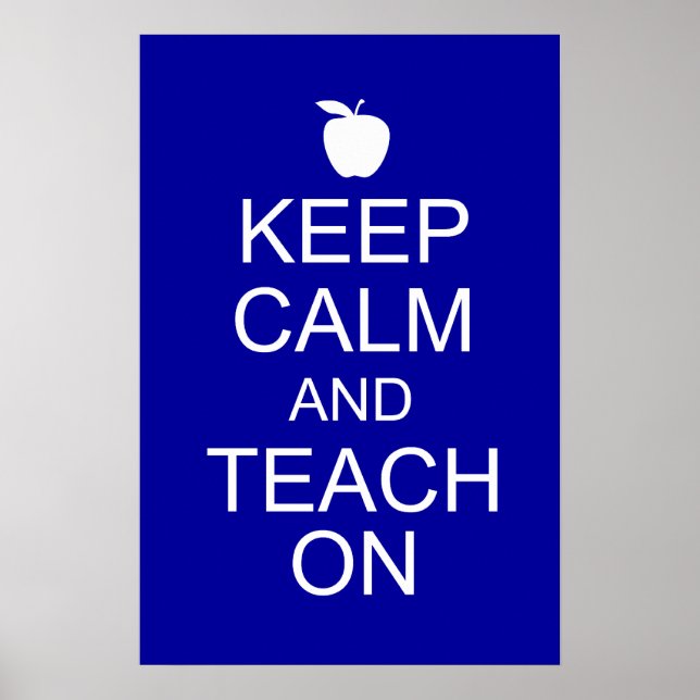 Poster Gardez le calme et enseigner sur l'affiche (Devant)