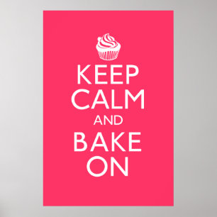Poster Gardez le calme et faites cuire sur l'affiche