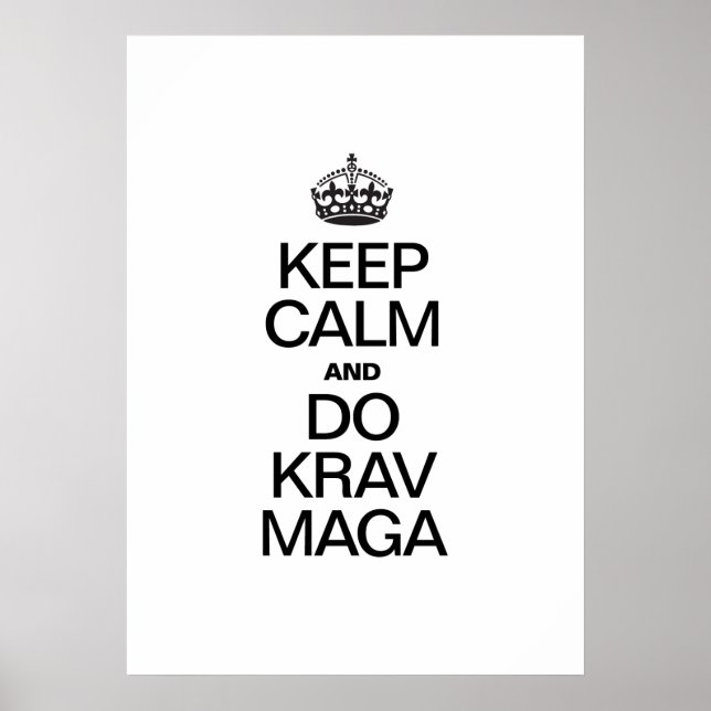 POSTER GARDEZ LE CALME ET FAITES DU KRAV MAGA (Devant)