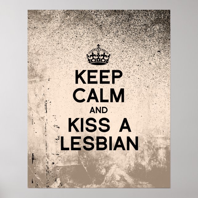 POSTER GARDEZ LE CALME ET KISSEZ UN LESBIEN (Devant)