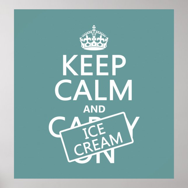 Poster Gardez le calme et la glace (Devant)