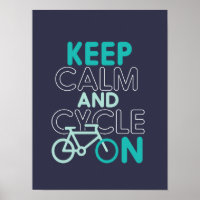 Gardez le calme et le cycle sur le vélo amusant po
