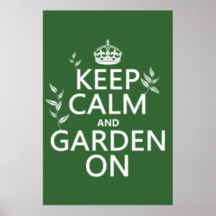Poster Gardez le calme et le jardin allumés - Toutes les 