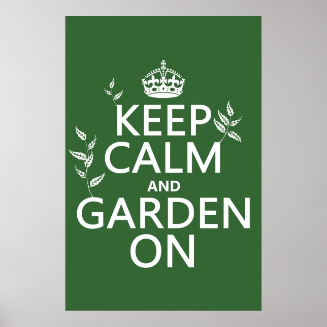 Poster Gardez le calme et le jardin allumés - Toutes les  (Devant)