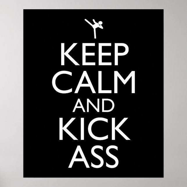 Poster Gardez Le Calme Et Le Kick-Ass (Devant)