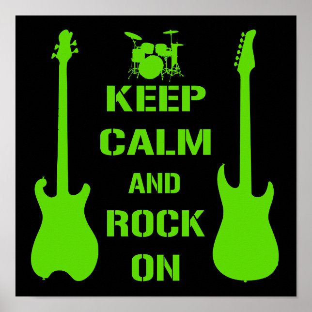 Poster Gardez le calme et le rock (Devant)