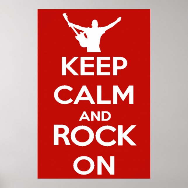 Poster Gardez le calme et le rock (Devant)