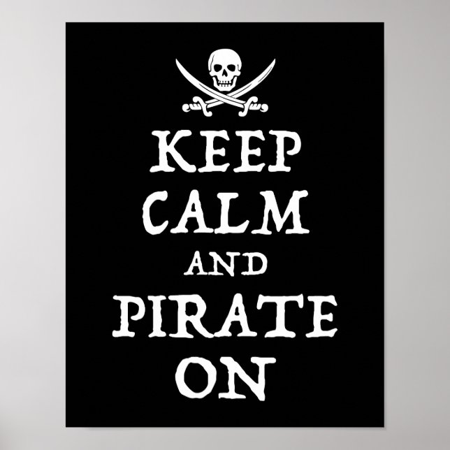 Poster Gardez Le Calme Et Piratez (Devant)