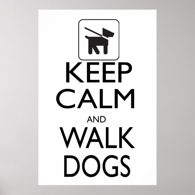 Poster Gardez le calme et promenez les chiens (Devant)