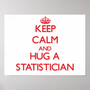 Poster Gardez le calme et serrez un statisticien dans vos