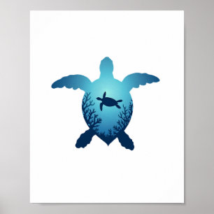 Poster Gardez Le Plastique De Mer Gratuit Économisez Les