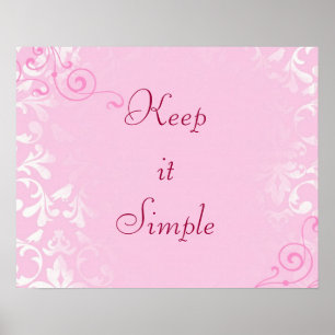 Poster Gardez-le simple