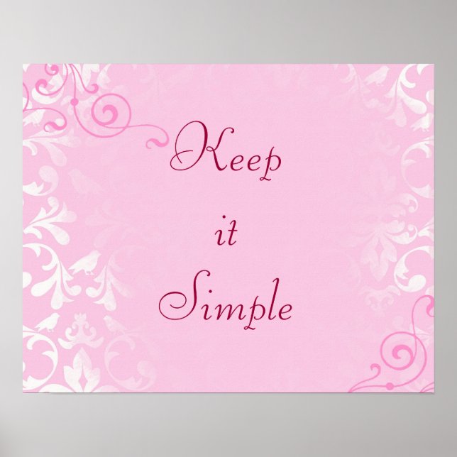 Poster Gardez-le simple (Devant)