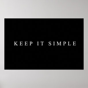 Poster Gardez-le simple