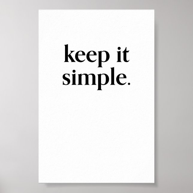 Poster Gardez-le simple Art Moderne (Devant)