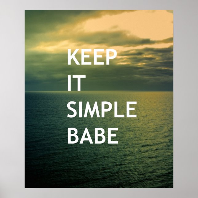 Poster Gardez-le simple bébé (Devant)