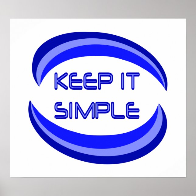 Poster Gardez-le simple Citation de Slogan Récupération e (Devant)