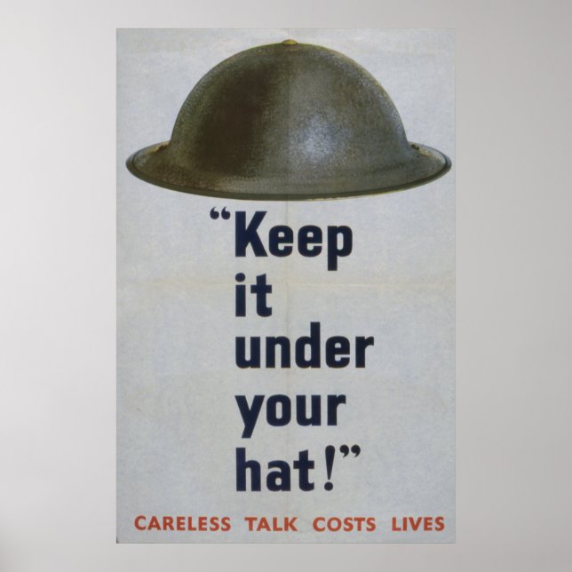 Poster Gardez-le sous votre Casquette, 1944-1945 (Devant)