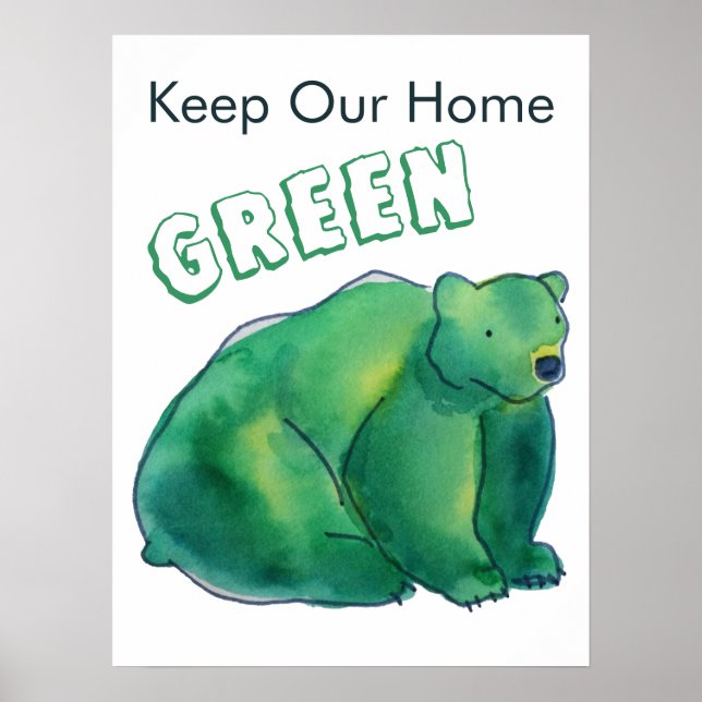 Poster Gardez notre oreille ronde verte (Devant)