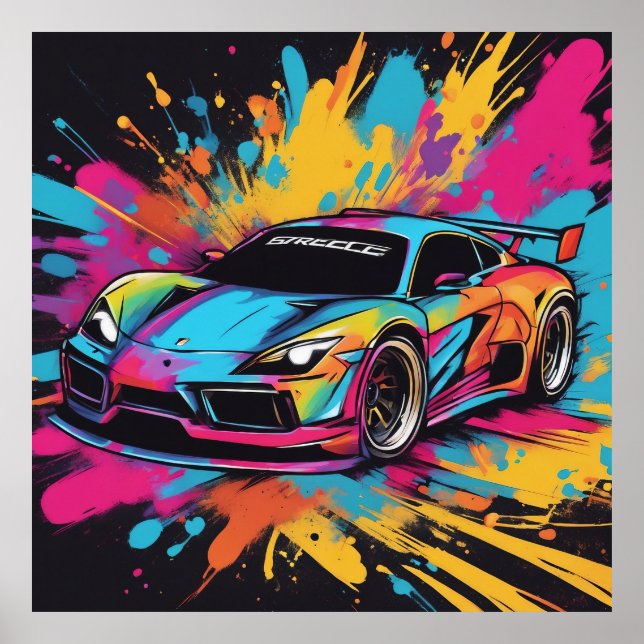 Poster Gardez Race Car ou créez votre propre voiture (Devant)