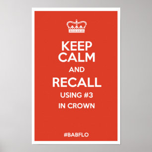 POSTER GARDEZ SON CALME ET RAPPELER
