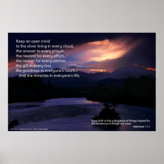 Poster Gardez Un Esprit Ouvert...Affiche Inspirationnelle