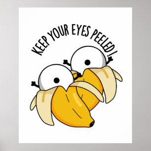 Poster Gardez Vos Yeux Peints Funny Eyeball Pun