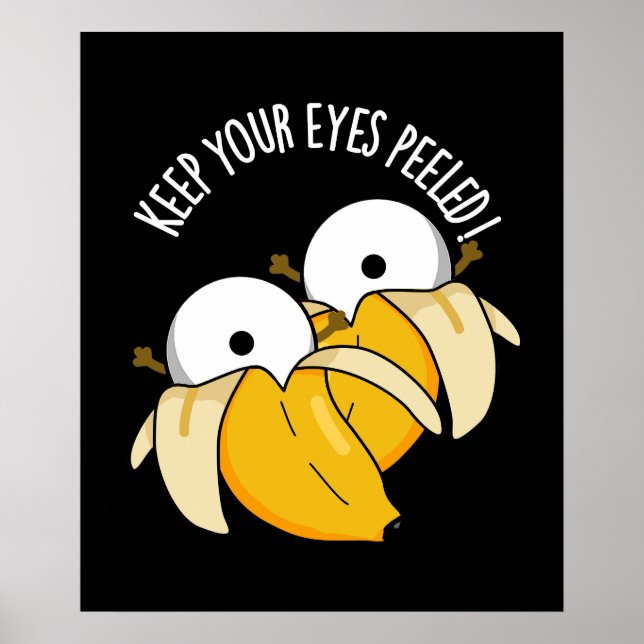 Poster Gardez vos yeux pelés Funny Eyeball Pun Dark BG (Devant)
