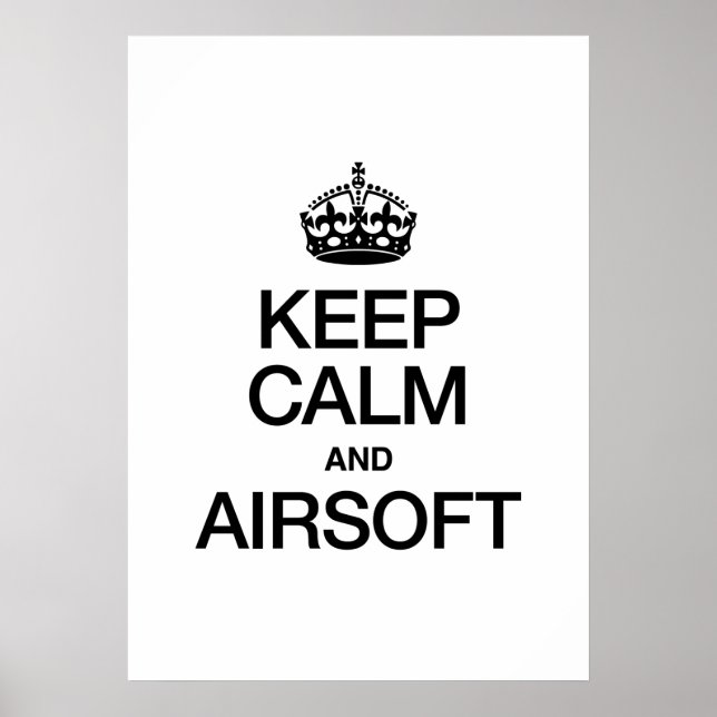 POSTER GARDEZ VOTRE CALME ET AIRSOFT (Devant)