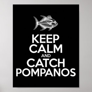 Poster Gardez votre calme et attrapez du poisson - Pêcheu