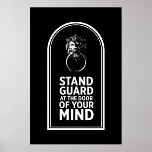 Poster Gardez-Vous À La Porte De Votre Esprit - Citation