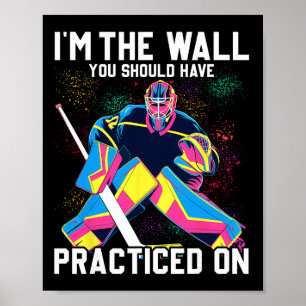 Poster Gardien de but de hockey sur glace drôle Joueur de