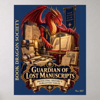 Poster Gardien des Manuscrits Perdus | Société du Dragon