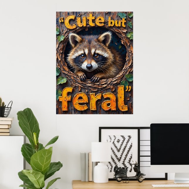 Poster Gardien du nid : Perche de Raccoon (Bureau à domicile)