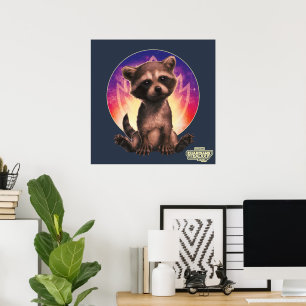 Poster Gardiens de la Galaxie Bébé Rocket Assis
