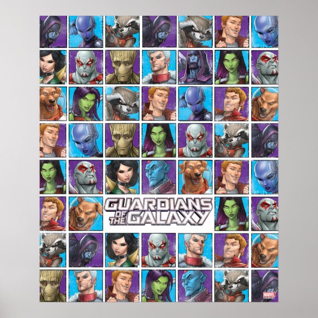 Poster Gardiens de la Galaxie | Grille d'équipage (Devant)
