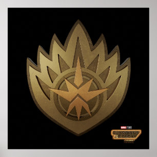 Poster Gardiens de la Galaxie Insigne Doré